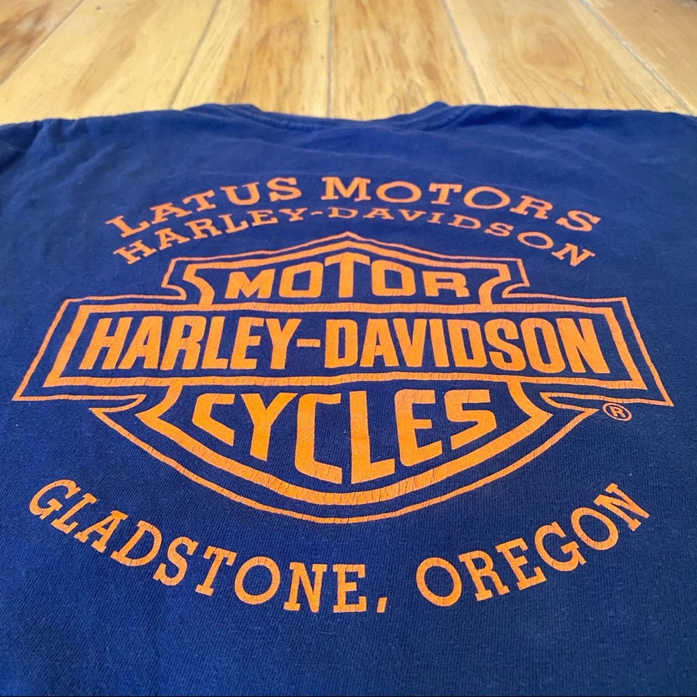 COPY - Vintage Harley Davidson Eagle on Fat Bike Tee - Picture 6 of 10